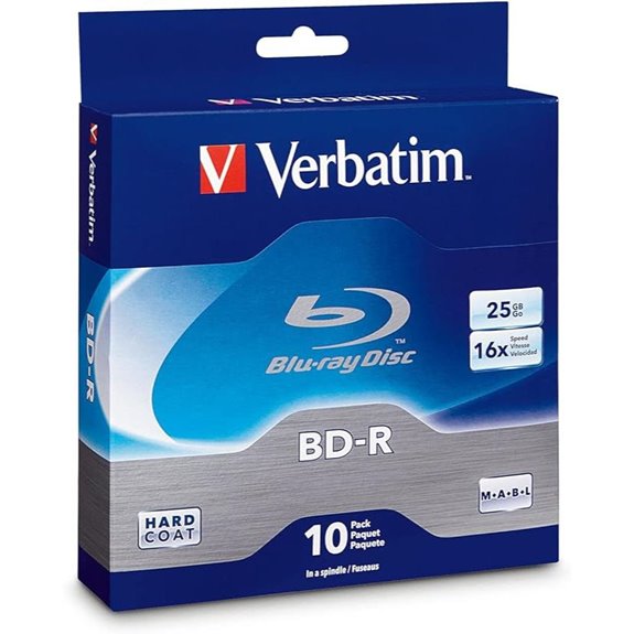 Verbatim 25GB 16X Blu-ray Recordable Media (10 Pack)