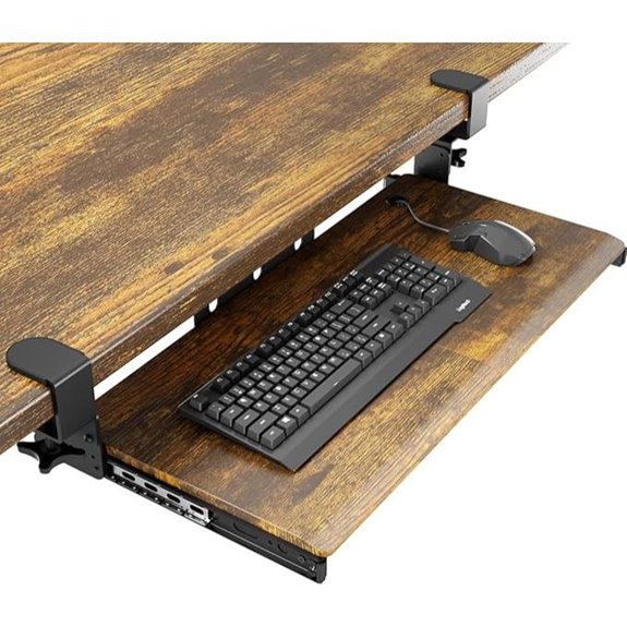 AX WABER Under Desk Keyboard Tray Clamp Mount 27.3x11