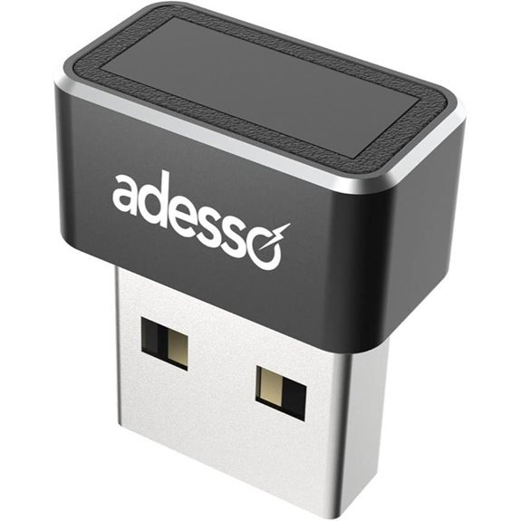 Adesso USB Fingerprint Reader with Biometric Security