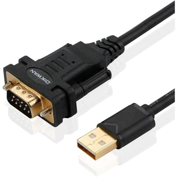 USB to RS232 DB9 Serial Cable Adapter (10ft)