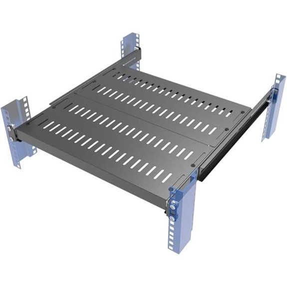 JINGCHENGMEI 1U Vented Adjustable Server Shelf