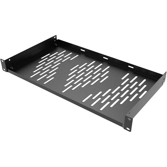 Beiyier 1U Ventilated Rack Shelf for Network Cabinets