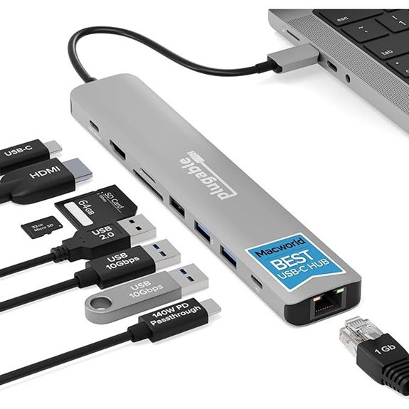 Plugable 9-in-1 USB-C Hub with 140W Charging