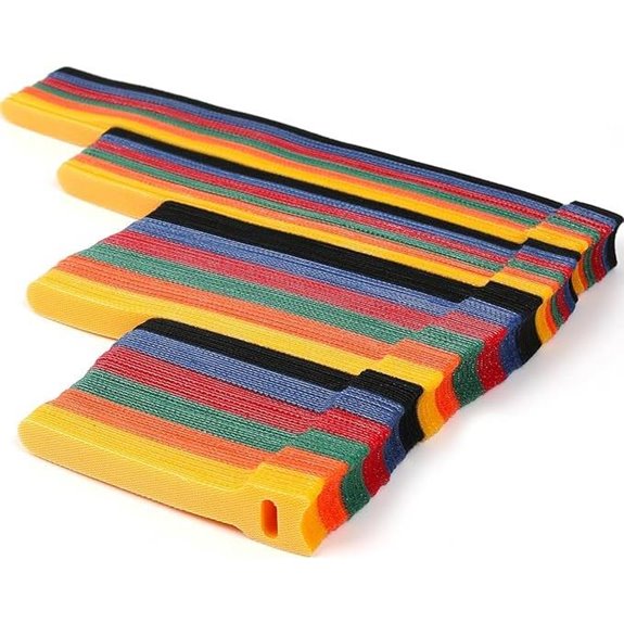 Colorful Reusable Cable Ties Set (180 Pack)