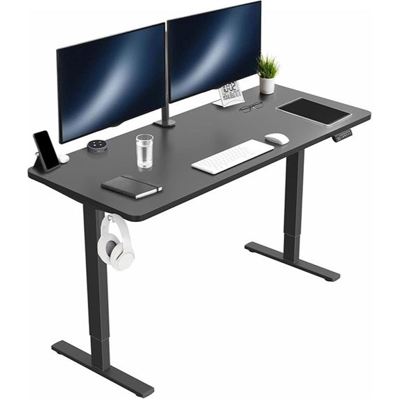 VIVO Electric Standing Desk 60x24 Black Adjustable