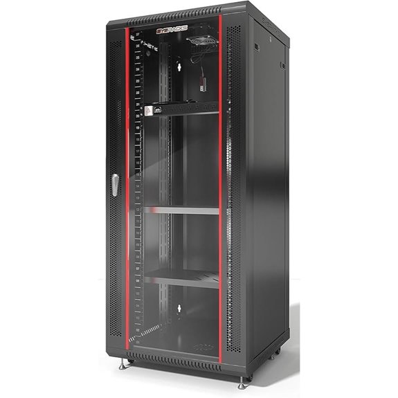 Sysracks 27U Wall-Mount Data Cabinet with Powerbar