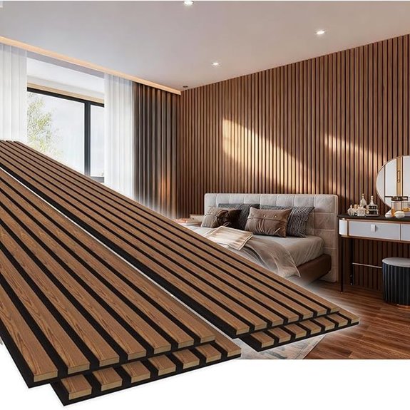 4 Pack Walnut Acoustic Wall Panels