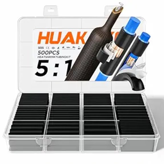 Heat Shrink Tubing Kit 500 pcs Waterproof Dual Wall