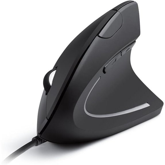 Anker USB Wired Ergonomic Vertical Mouse (Black)