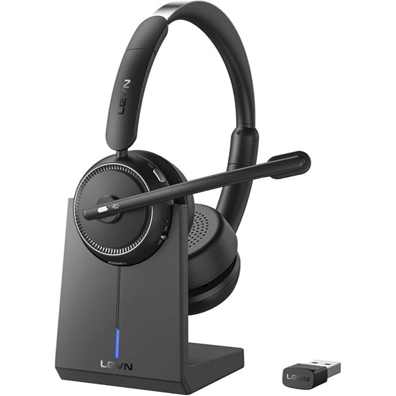 Wireless Bluetooth Headset with Microphone for Work