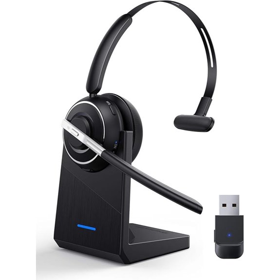 Wireless Bluetooth Headset with Microphone and Noise Cancellation