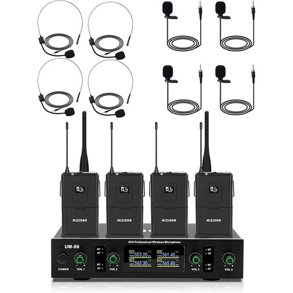 Wireless Lavalier Microphone System with Headset