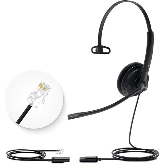 Yealink Office Headset with Microphone and RJ9 Compatibility