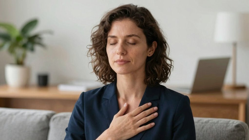 calm nerves through controlled breathing