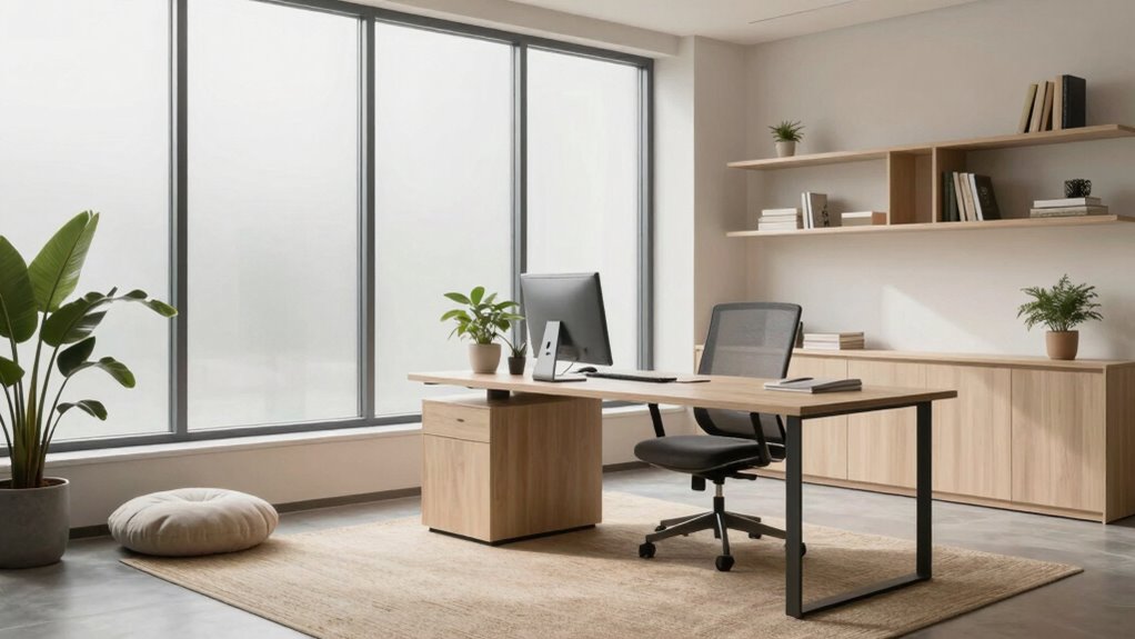 calm organized noise free space