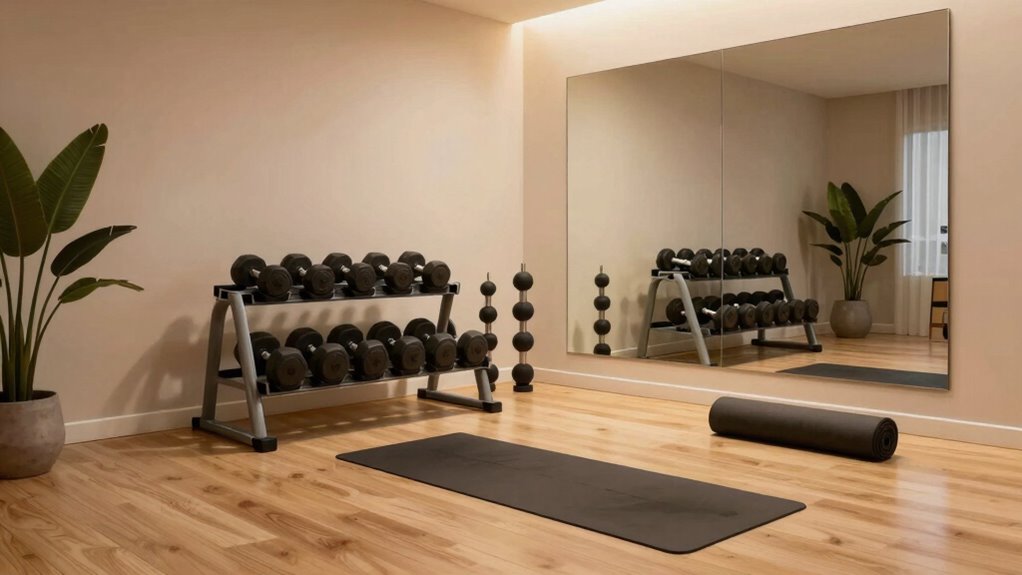 create a welcoming organized workout space