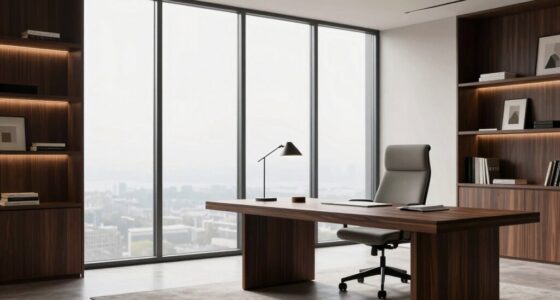 elegant minimalist workspace design