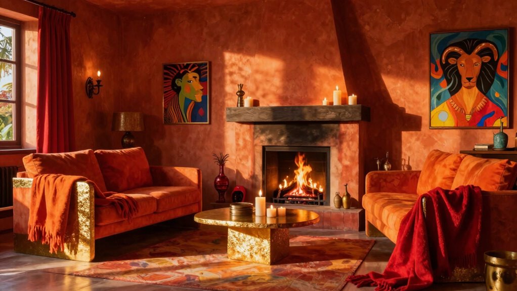 fiery bold vibrant decor