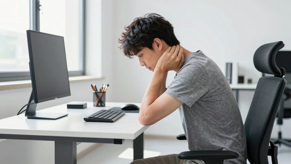 incorrect standing desk posture