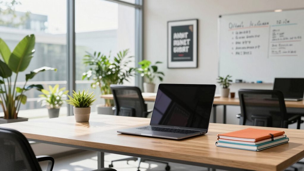 organized well lit focused workspace
