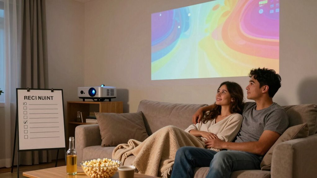 planning a cozy projector night