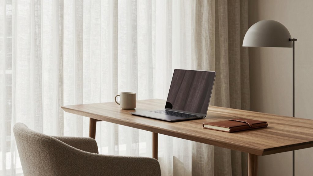 serene minimalist workspace design