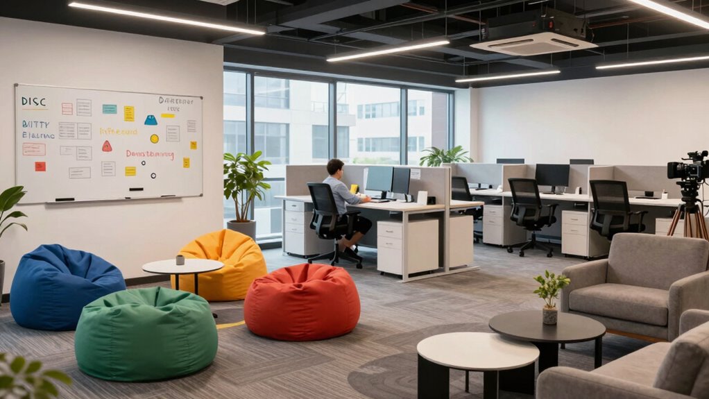 vibrant collaborative workspace design