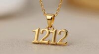 1212 gold angel necklace