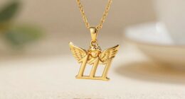 14k gold angel necklace