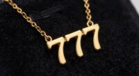 14k gold necklace 777