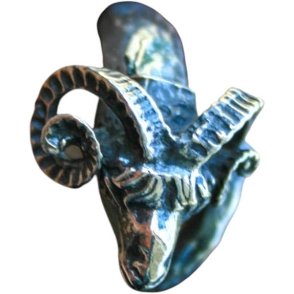 aries zodiac silver ring