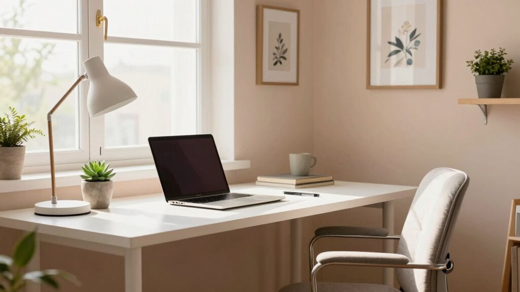 create a calm focused workspace