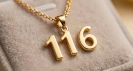 gold 1111 angel necklace
