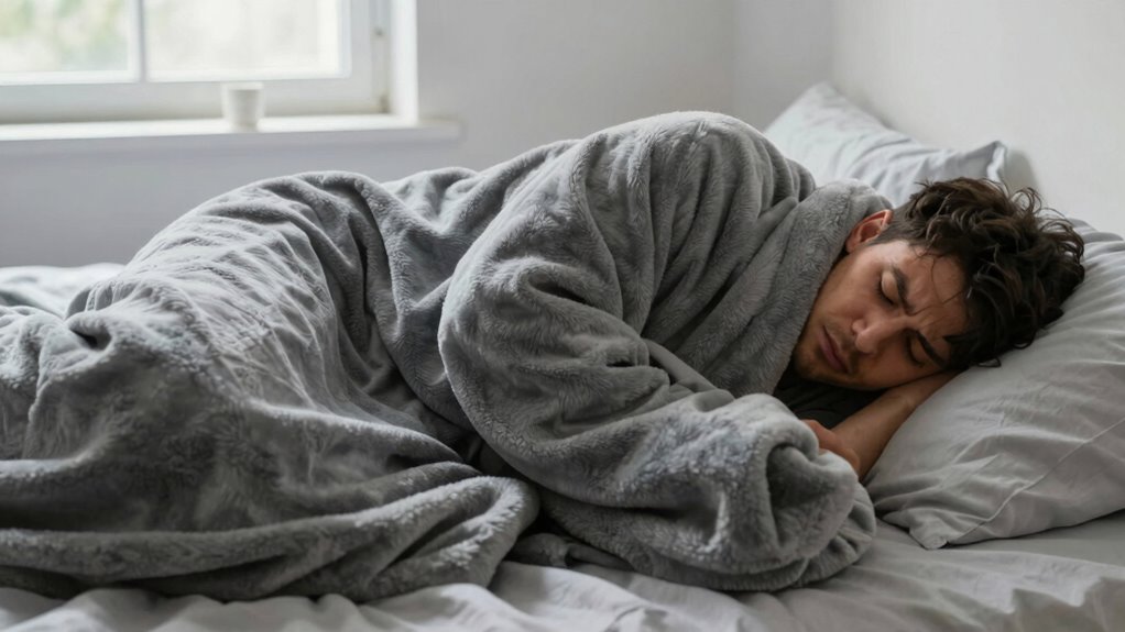 heavy blankets promote relaxation