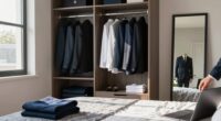 organized wardrobe simplifies interviews