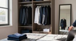 organized wardrobe simplifies interviews