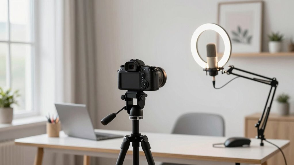professional virtual interview setup