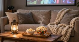 romantic comfortable movie night