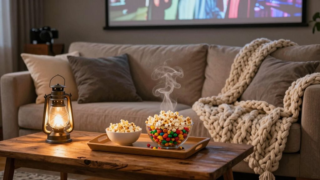 romantic comfortable movie night