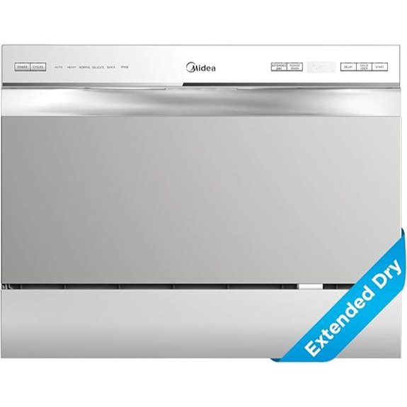 silver countertop dishwasher