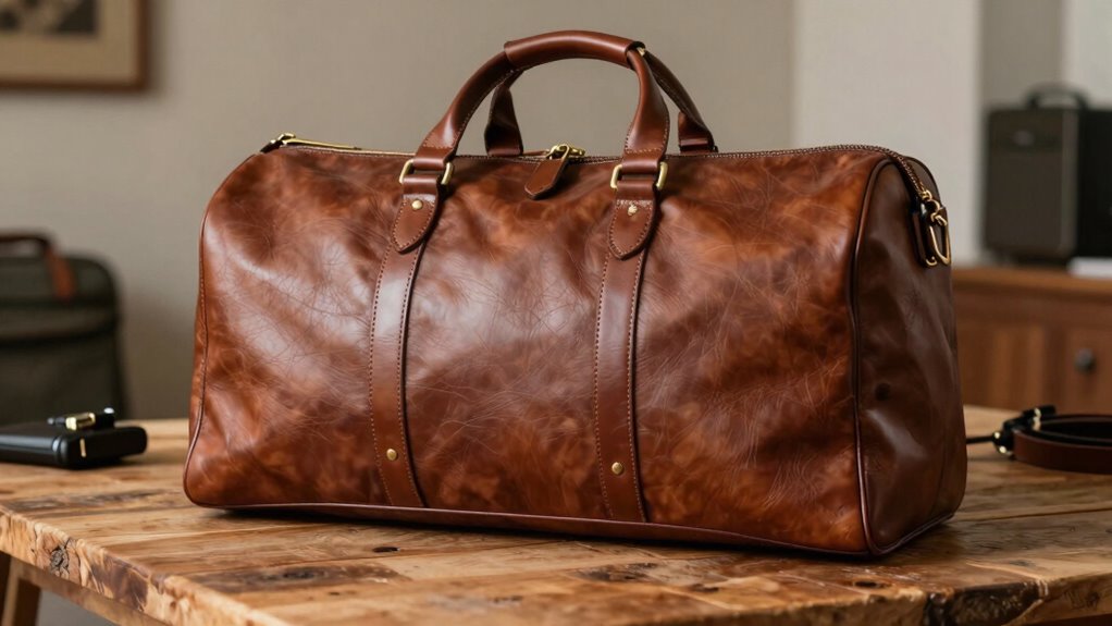 top leather travel duffels