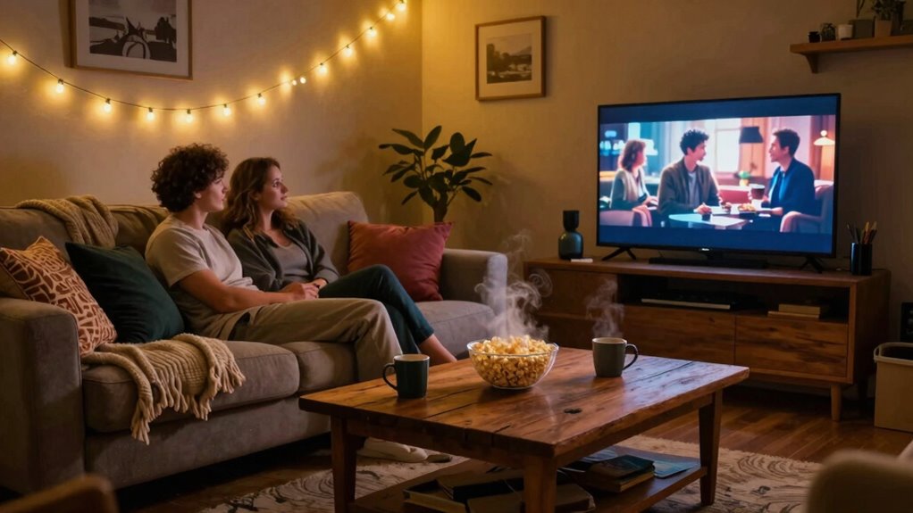 cozy romantic movie environment