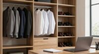 organized wardrobe simplifies interviews