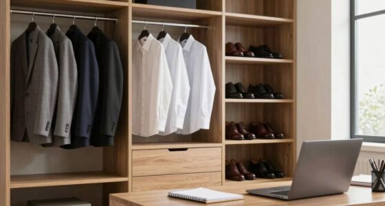 organized wardrobe simplifies interviews