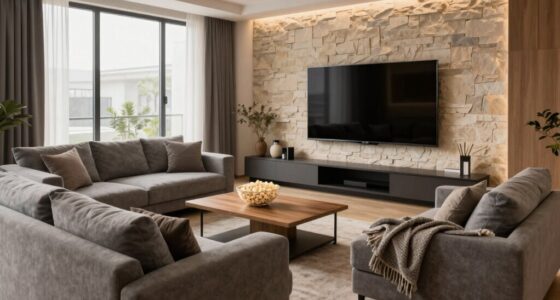 peaceful home theater setup