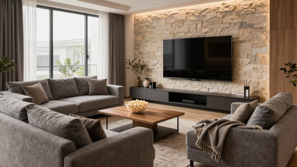 peaceful home theater setup