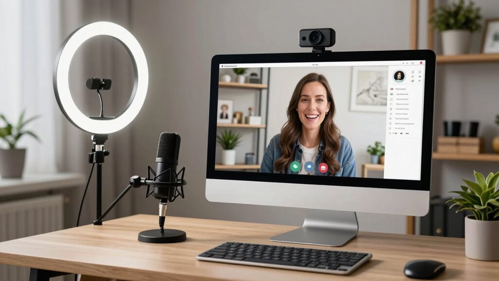 professional video interview setup