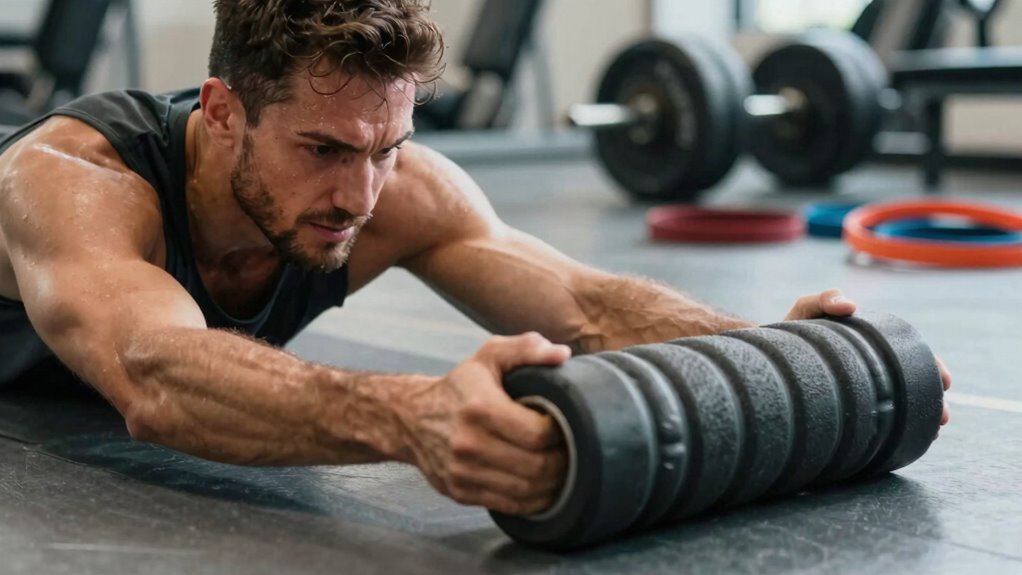 proper stretching and foam rolling
