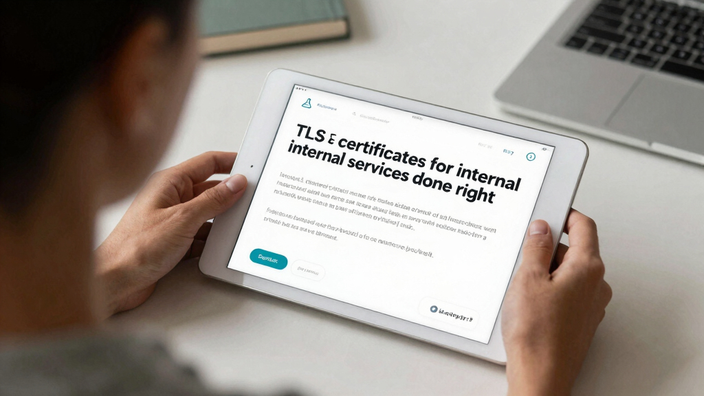 TLS certificates for internal services done right